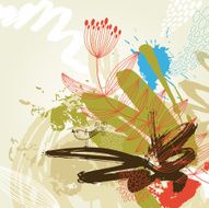 Grunge floral background N5