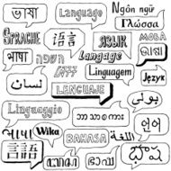 Languages Hand drawn Vector illustration