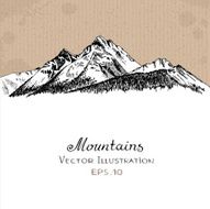 Mountains Forest white