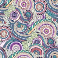 Seamless flower retro background in vector N7