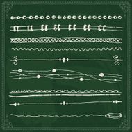 Hand drawn line border set N12