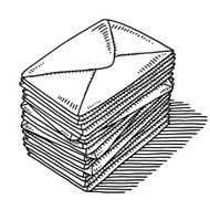 Stack Of Letters Drawing