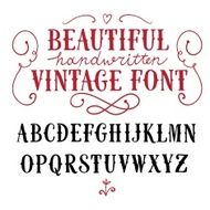 Vintage vector font