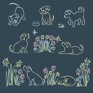 Chalk Puppies