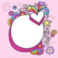 Groovy Psychedelic Oval Notebook Doodle Frame