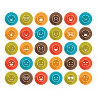 Set of color smiley icons