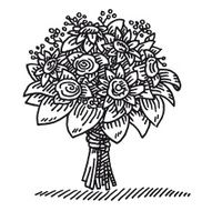 Flower Bouquet Drawing N2
