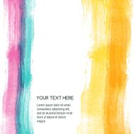 Abstract colorful watercolor stripe background Vector illustration