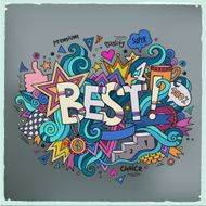 Best hand lettering and doodles elements background N8