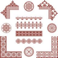 Mehndi Corners and Borders
