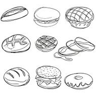 Bread collection in black and white N3