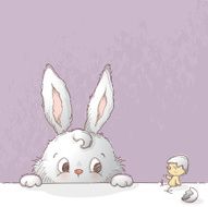 Bunny and broken Easter egg