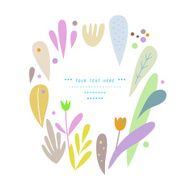 Vintage floral invitation in vector