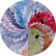 Abstract and textured color wheel