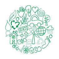 Eco circle - hand drawn icons N8