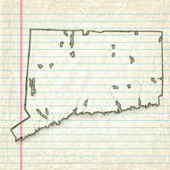 Hand-Drawn Map of Connecticut N2