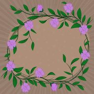 Beautiful Floral Doodle Frame N3