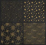 Christmas and New Year golden seamless pattern N8