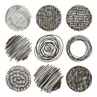 Vector set of hand drawn circles Sketch