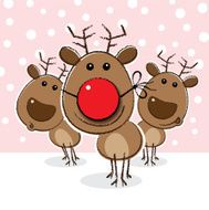 Reindeer with a Clown&#039;s Red Nose