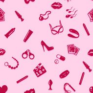 Vector Seamless Sex Shop Pattern N5