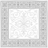 Vintage frame sketch in grey