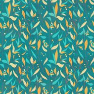 Seamless pattern with colorful leaves