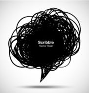 Scribble black bubble N3