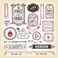 Hand Drawn Frames &amp; Labels N2