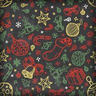Hand drawn Christmas seamless pattern N10