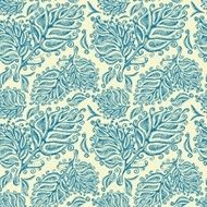 Doodle ink seamless leaf pattern N4