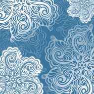 Doodle snowflake christmas background N2