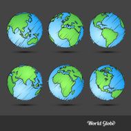 World Globe doodle