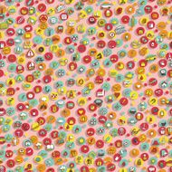 Icons and circles seamless pattern N2