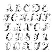 Sketch alphabet font N4