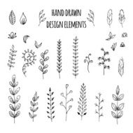 Set of hand drawn design elements Vector illustration N6
