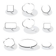 Set of Cartoon Speech Bubbles