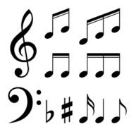 Set of music notes vector N2