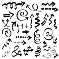 Hand drawn vector arrows set N7