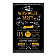 Invitation wild west party N3