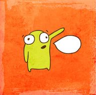 Monster on Grunge Background N9