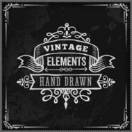 Hand Drawn Chalk Vintage Label N19