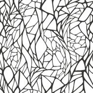 Seamless pattern with hand drawn abstract geometric ornament N20