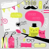 Cute scrapbook elements sticky notes N2