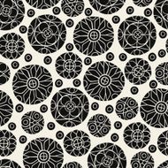 Ornamental black and white geometrical pattern