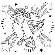 Martini excitement sketch