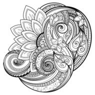 Vector Monochrome Floral Background N40