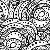 Seamless black and white pattern N5
