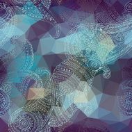 Geometric ornament with paisley