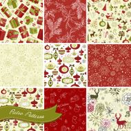 Set of Christmas Seamless Backgrounds N8
